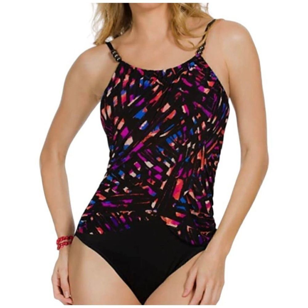 Magicsuit Kaleidoscope Lisa High Neck Underwire One Piece Swimsuit Size 12